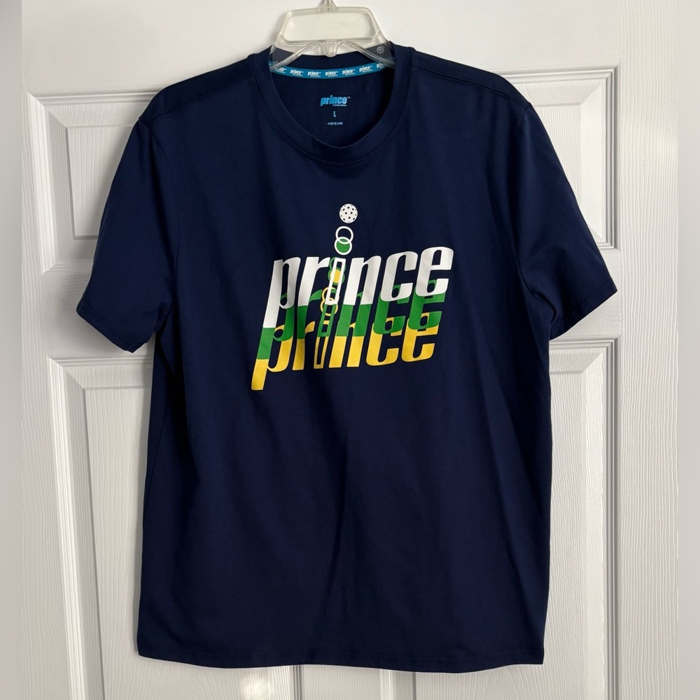 Men’s Navy Blue Prince Graphic Pickleball T-Shirt, Size L